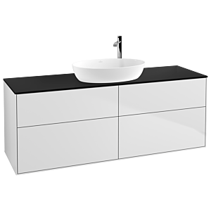 Villeroy et Boch Finion Villeroy et Boch G97200MT 160x60.3cm, Emotion, plaque de recouvrement noir mat, laqué blanc mat