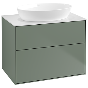 Villeroy et Boch Finion G99100GM 80x60.3cm, Emotion, plaque de recouvrement blanc mat, Olive Matt Lacquer