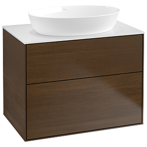 Villeroy et Boch Finion G99100GN 80x60.3cm, emotion, plateau blanc mat, placage noyer