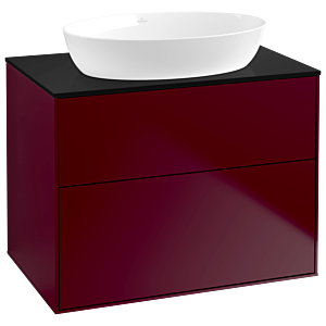 Villeroy et Boch Finion Villeroy et Boch G99200HB 80x60.3cm, Emotion, plaque de recouvrement noir mat, Peony Matt