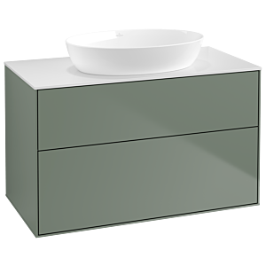 Villeroy and Boch Finion Villeroy and Boch Finion GA0100GM 100x60.3cm, Emotion, cover plate white matt, Olive Matt Lacquer