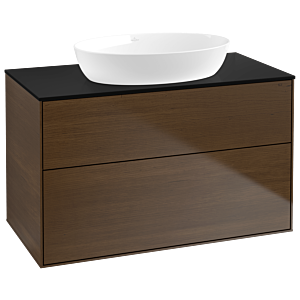 Villeroy and Boch Finion Villeroy and Boch Finion GA0200GN 100x60.3cm, Emotion, cover plate black matt, walnut veneer