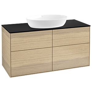 Villeroy und Boch Finion Waschtischunterschrank GA3200PC 120x60,3cm, Emotion, Abdeckplatte black matt, Oak Veneer