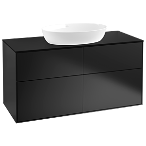 Villeroy und Boch Finion Waschtischunterschrank GA3200PD 120x60,3cm, Emotion, Abdeckplatte black matt, Black matt lacquer