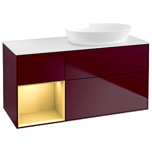 Villeroy and Boch Finion Villeroy and Boch Finion GA41HFHB 120cm, cover plate white matt, Emotion, shelves gold matt lacquer, Peony Matt