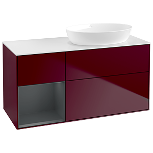 Villeroy and Boch Finion Villeroy and Boch Finion GA41HGHB 120cm, cover plate white matt, Emotion, shelves Midnight matt lacquer, Peony Matt
