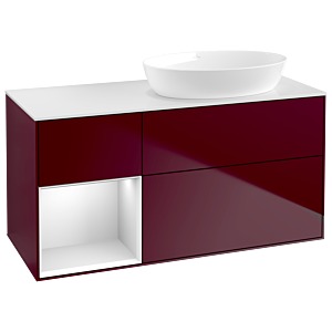 Villeroy and Boch Finion Villeroy and Boch Finion GA41MTHB 120cm, cover plate white matt, Emotion, shelves white matt lacquer, Peony Matt