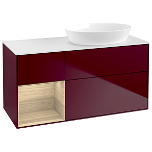 Villeroy and Boch Finion Villeroy and Boch Finion GA41PCHB 120cm, cover plate white matt, Emotion, shelves Oak Veneer , Peony Matt