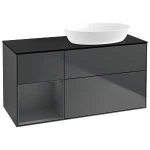 Villeroy and Boch Finion Villeroy and Boch Finion GA42HGHG 120cm, cover plate black matt, Emotion, shelves Midnight matt lacquer, Midnight Blue Matt Lacquer