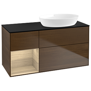 Villeroy and Boch Finion Villeroy and Boch Finion GA42PCGN 120cm, cover plate black matt, Emotion, shelves Oak Veneer , Oak Veneer veneer