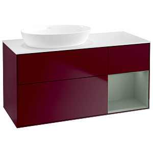 Villeroy and Boch Finion Villeroy and Boch Finion GA51GMHB 120cm, cover plate white matt, Emotion, shelves olive matt lacquer, Peony Matt