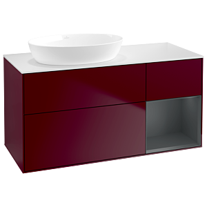 Villeroy and Boch Finion Villeroy and Boch Finion GA51HGHB 120cm, cover plate white matt, Emotion, shelves Midnight matt lacquer, Peony Matt