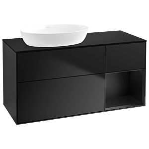 Villeroy and Boch Finion Villeroy and Boch Finion GA52PDPD 120cm, cover plate black matt, Emotion, shelves Black matt lacquer, Black matt lacquer