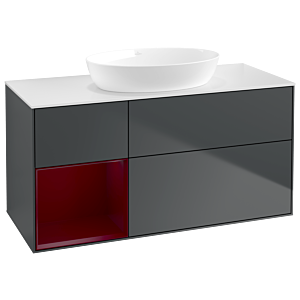 Villeroy and Boch Finion Villeroy and Boch Finion GA61HBHG 120cm, cover plate white matt, Emotion, shelves Peony matt lacquer, midnight Blue Matt Lacquer