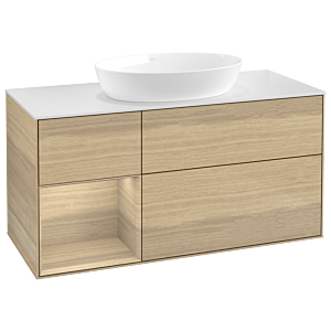 Villeroy and Boch Finion Villeroy and Boch Finion GA61PCPC 120cm, cover plate white matt, Emotion, shelves Oak Veneer , Oak Veneer