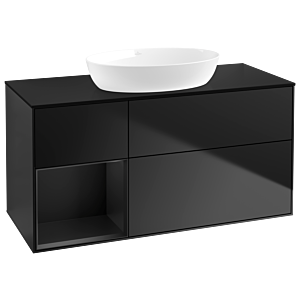 Villeroy and Boch Finion Villeroy and Boch Finion GA62PDPD 120cm, cover plate black matt, Emotion, shelves Black matt lacquer, Black matt lacquer