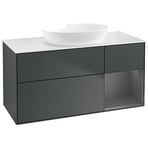 Villeroy and Boch Finion Villeroy and Boch Finion GA71GKHG 120cm, cover plate white matt, Emotion, shelves anthracite matt lacquer, midnight Blue Matt Lacquer