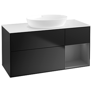 Villeroy and Boch Finion Villeroy and Boch Finion GA71GKPD 120cm, cover plate white matt, Emotion, shelves anthracite matt lacquer, black matt lacquer