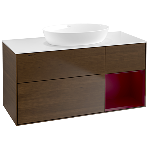 Villeroy and Boch Finion Villeroy and Boch Finion GA71HBGN 120cm, cover plate white matt, Emotion, shelves Peony matt lacquer, Peony veneer