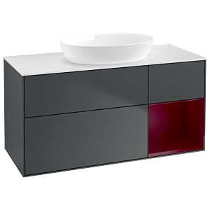 Villeroy and Boch Finion Villeroy and Boch Finion GA71HBHG 120cm, cover plate white matt, Emotion, shelves Peony matt lacquer, midnight Blue Matt Lacquer