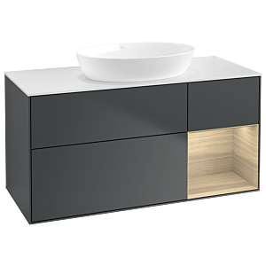 Villeroy and Boch Finion Villeroy and Boch Finion GA71PCHG 120cm, cover plate white matt, Emotion, shelves Oak Veneer , Midnight Blue Matt Lacquer