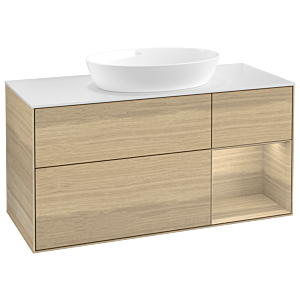 Villeroy and Boch Finion Villeroy and Boch Finion GA71PCPC 120cm, cover plate white matt, Emotion, shelves Oak Veneer , Oak Veneer