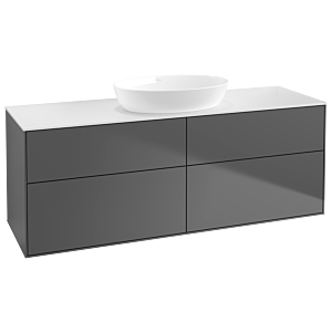 Villeroy et Boch Finion Villeroy et Boch GA9100GK 160x60,3 cm, Emotion, plaque de recouvrement blanc mat, anthracite mat