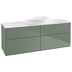 Villeroy et Boch Finion GA9100GM 160x60.3cm, Emotion, plaque de recouvrement blanc mat, Olive Matt Lacquer