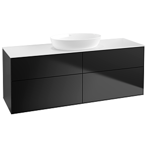 Villeroy et Boch Finion Villeroy et Boch GA9100PD 160x60.3cm, Emotion, plaque de recouvrement blanc mat, laqué noir mat