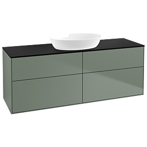 Villeroy und Boch Finion Waschtischunterschrank GA9200GM 160x60,3cm, Emotion, Abdeckplatte black matt, Olive Matt Lacquer