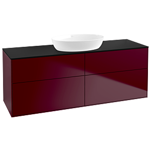 Villeroy und Boch Finion Waschtischunterschrank GA9200HB 160x60,3cm, Emotion, Abdeckplatte black matt, Peony Matt