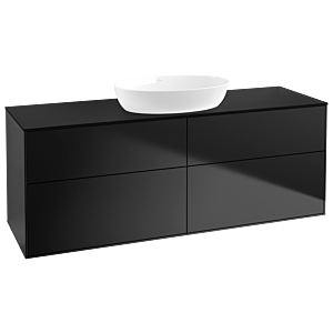 Villeroy et Boch Finion Villeroy et Boch GA9200PD 160x60.3cm, Emotion, plaque de recouvrement noir mat, laqué noir mat