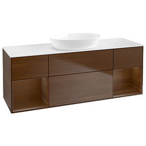 Villeroy and Boch Finion Villeroy and Boch Finion GD01GNGN 120cm, cover plate white matt, Emotion, shelves Walnut Veneer , Walnut Veneer veneer