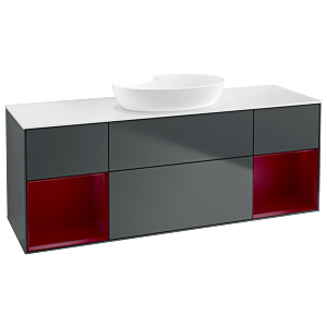 Villeroy and Boch Finion Villeroy and Boch Finion GD01HBHG 120cm, cover plate white matt, Emotion, shelves Peony matt lacquer, midnight Blue Matt Lacquer