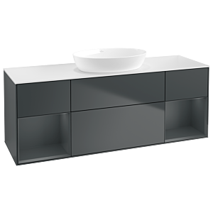 Villeroy and Boch Finion Villeroy and Boch Finion GD01HGHG 120cm, cover plate white matt, Emotion, shelves Midnight matt lacquer, Midnight Blue Matt Lacquer