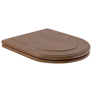 Villeroy & Boch WC-Sitz Hommage Birke massiv/Nussbaum gebeizt, Scharniere edelm.