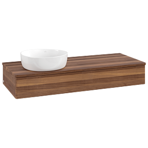 Villeroy &amp; Boch Antao vanity unit K11012HM 120x19x50cm, washbasin top color warm walnut, warm walnut