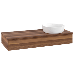 Villeroy und Boch Antao Waschtisch-Unterschrank K12012HM 120x19x50cm, Waschbeckenplattenfarbe warm walnut, warm walnut