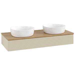 Villeroy und Boch Antao Waschtisch-Unterschrank K13111HJ 120x19x50cm, Waschbeckenplattenfarbe honey oak, silk grey matt lacquer