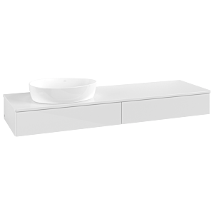 Villeroy und Boch Antao Waschtisch-Unterschrank K15010GF 160x19x50cm, Waschbeckenplattenfarbe Lack, glossy white lacquer