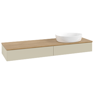 Villeroy und Boch Antao Waschtisch-Unterschrank K16011HJ 160x19x50cm, Waschbeckenplattenfarbe honey oak, silk grey matt lacquer