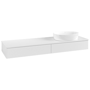 Villeroy und Boch Antao Waschtisch-Unterschrank K16110GF 160x19x50cm, Waschbeckenplattenfarbe Lack, glossy white lacquer