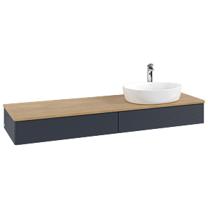 Villeroy & Boch Antao Waschtischunterschrank 1600x190x500mm K16151HG mit Struktur FK/AP: HG/1