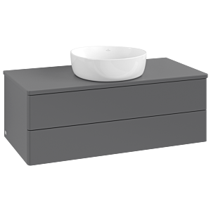 Villeroy und Boch Antao Waschtisch-Unterschrank K20010GK 100x36x50cm, Waschbeckenplattenfarbe Lack, anthracite matt lacquer
