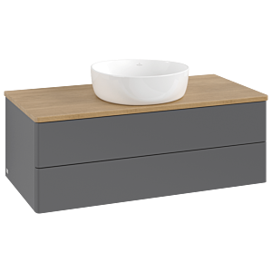 Villeroy &amp; Boch Antao vanity unit K20011GK 100x36x50cm, washbasin top color honey oak, anthracite matt lacquer