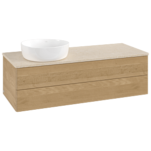 Villeroy &amp; Boch Antao vanity unit K22013HN 120x36x50cm, washbasin top color botticino, honey oak