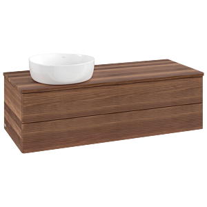 Villeroy &amp; Boch Antao vanity unit K22112HM 120x36x50cm, washbasin top color warm walnut, warm walnut