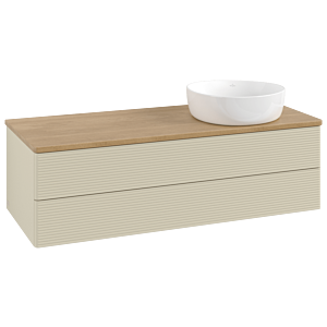 Villeroy und Boch Antao Waschtisch-Unterschrank K23111HJ 120x36x50cm, Waschbeckenplattenfarbe honey oak, silk grey matt lacquer