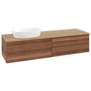 Villeroy und Boch Antao Waschtisch-Unterschrank K26011HM 160x36x50cm, Waschbeckenplattenfarbe honey oak, warm walnut