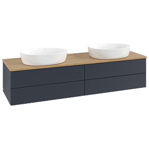 Villeroy & Boch Antao Waschtischunterschrank 1600x360x500mm K28111HG mit Struktur FK/AP: HG/1